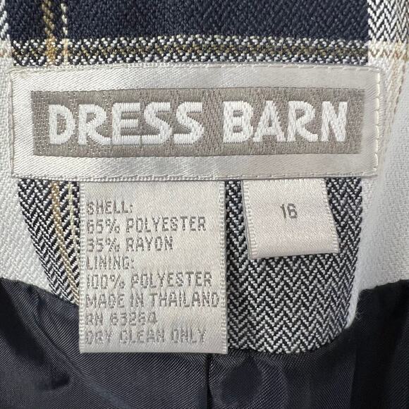 NWT Vintage 80s DressBarn Classic Plaid Double Breasted Suit Blazer Jacket 16 - Picture 11 of 11